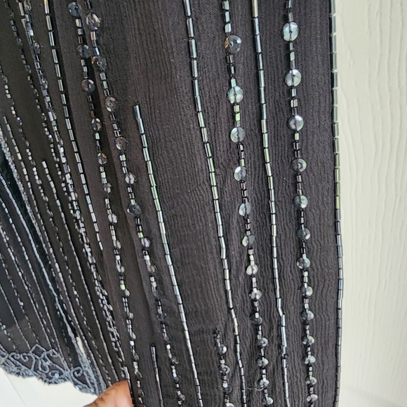 Vintage Julia Kim 100% Silk Beaded Jacket with Hook and Eye Closure Arttowear - Picture 6 of 12